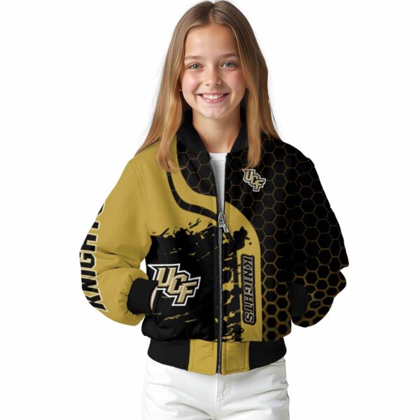 ucf knights hexagonal pattern gold black jacket top rated
