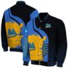 ucla bruins hexagonal pattern blue black jacket fashion forward