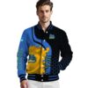 ucla bruins hexagonal pattern blue black jacket high quality