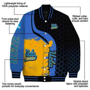 ucla bruins hexagonal pattern blue black jacket new arrival