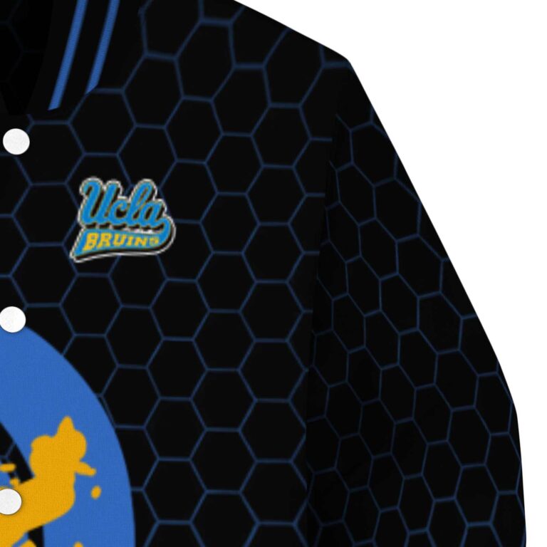 ucla bruins hexagonal pattern blue black jacket premium grade