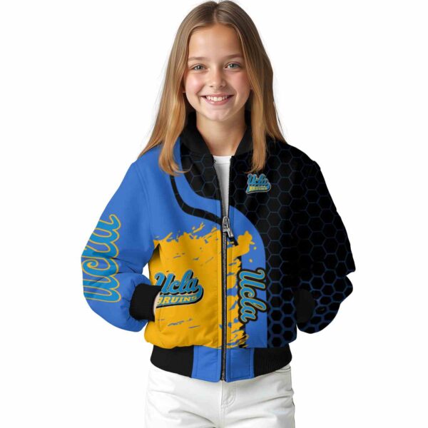 ucla bruins hexagonal pattern blue black jacket top rated