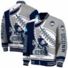 uconn huskies baseball stitching grey white jacket fashion forward