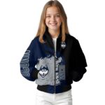 uconn huskies hexagonal pattern blue black jacket best selling