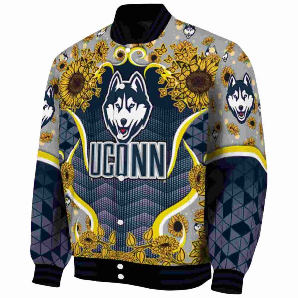 uconn huskies sunflower bloom blue yellow jacket best selling