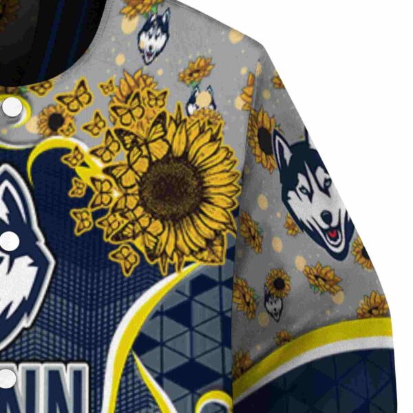 uconn huskies sunflower bloom blue yellow jacket premium grade