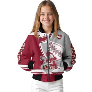 umass minutemen baseball stitching grey white jacket top rated