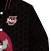 umass minutemen hexagonal pattern red black jacket premium grade