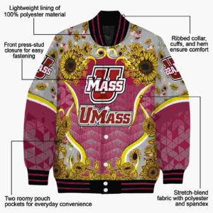 umass minutemen sunflower bloom red yellow jacket new arrival