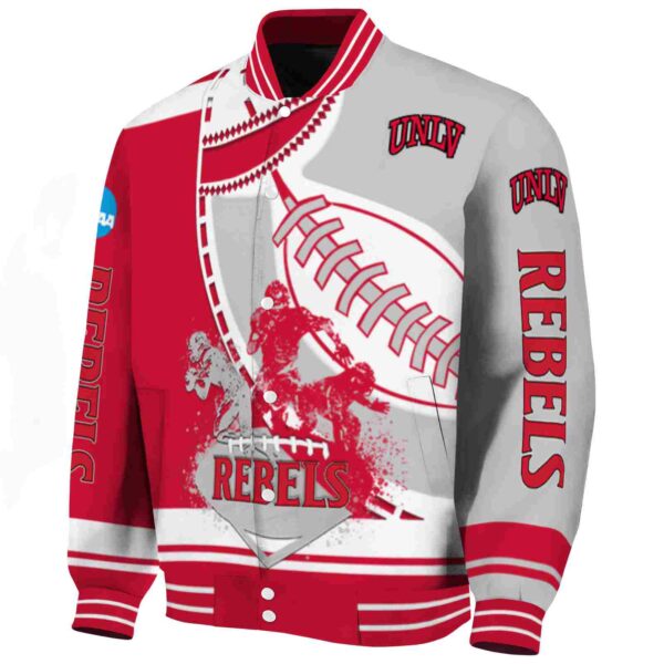 unlv rebels baseball stitching gray white jacket best selling