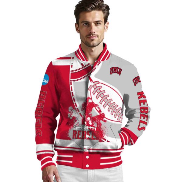 unlv rebels baseball stitching gray white jacket high quality
