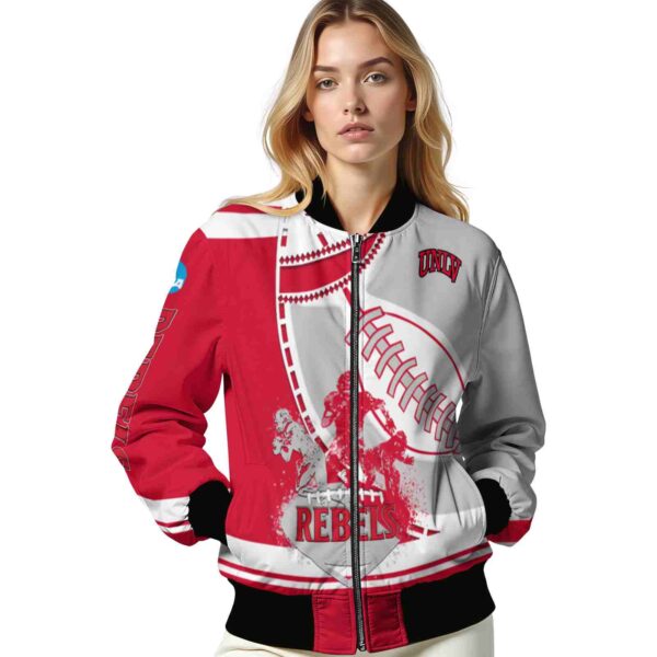 unlv rebels baseball stitching gray white jacket latest model