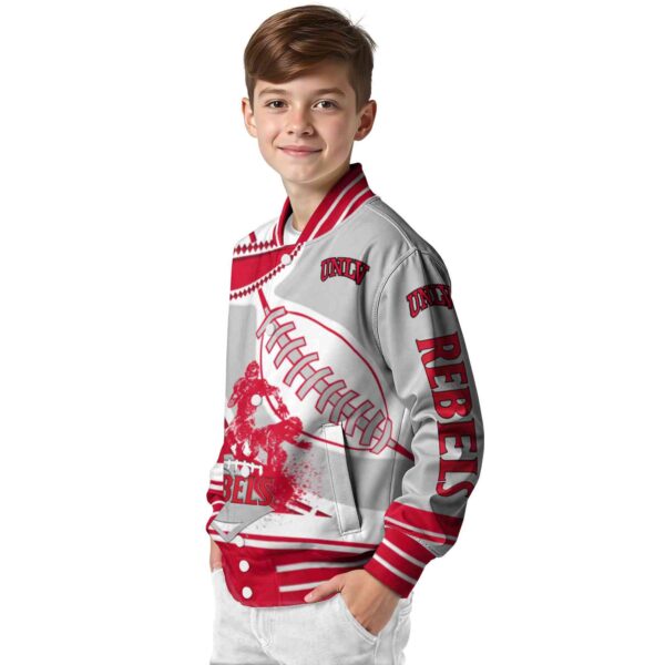 unlv rebels baseball stitching gray white jacket trendy