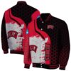 unlv rebels hexagonal pattern red black jacket fashion forward