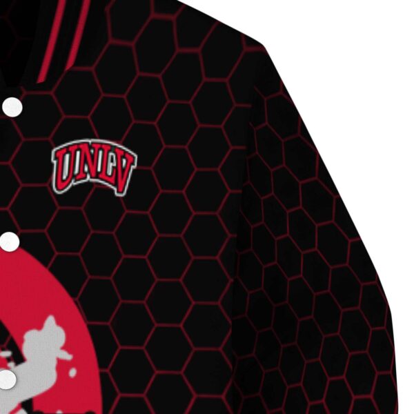 unlv rebels hexagonal pattern red black jacket premium grade