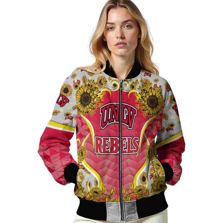 unlv rebels sunflower bloom red yellow jacket latest model