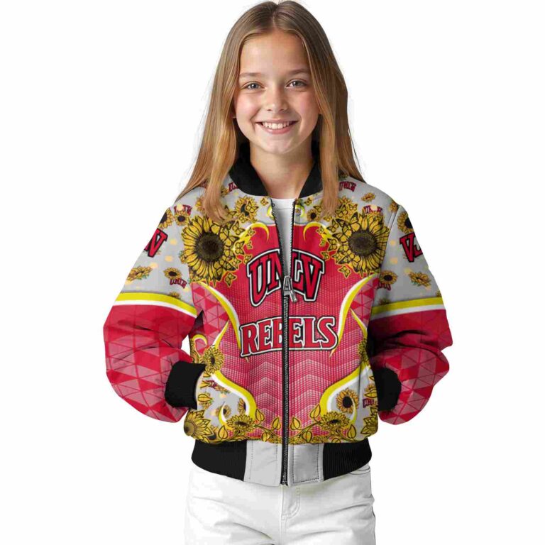 unlv rebels sunflower bloom red yellow jacket top rated