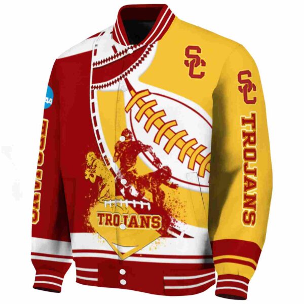 usc trojans baseball stitching yellow white jacket best selling