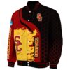 usc trojans hexagonal pattern red black jacket best selling