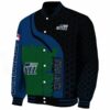 utah jazz hexagonal pattern navy black jacket best selling