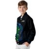 utah jazz hexagonal pattern navy black jacket trendy