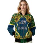 utah jazz sunflower bloom navy yellow jacket best selling