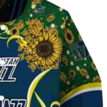 utah jazz sunflower bloom navy yellow jacket best selling