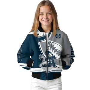 utah state aggies baseball stitching grey white jacket top rated