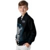 utah state aggies hexagonal pattern navy black jacket trendy
