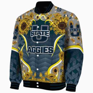 utah state aggies sunflower bloom navy yellow jacket best selling