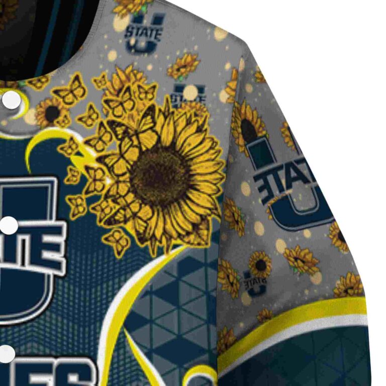utah state aggies sunflower bloom navy yellow jacket premium grade