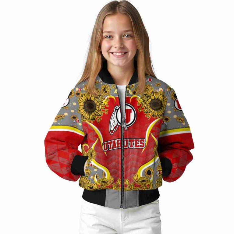utah utes sunflower bloom red yellow jacket top rated