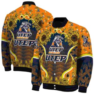 utep miners sunflower bloom blue yellow jacket fashion forward