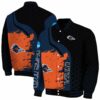 utsa roadrunners hexagonal pattern orange black jacket fashion forward