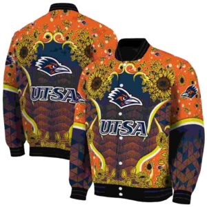 utsa roadrunners sunflower bloom orange yellow jacket fashion forward