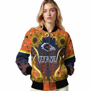 utsa roadrunners sunflower bloom orange yellow jacket latest model