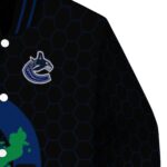 vancouver canucks hexagonal pattern blue black jacket best selling