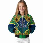 vancouver canucks sunflower bloom blue yellow jacket best selling