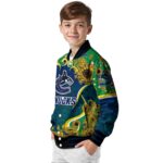 vancouver canucks sunflower bloom blue yellow jacket best selling