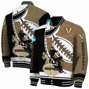 vanderbilt commodores baseball stitching gold white jacket fashion forward