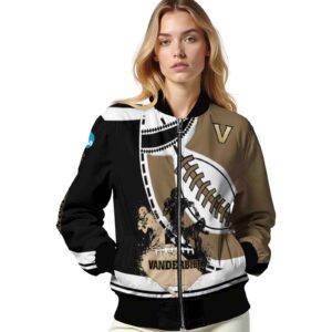 vanderbilt commodores baseball stitching gold white jacket latest model