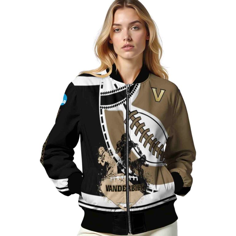 vanderbilt commodores baseball stitching gold white jacket latest model