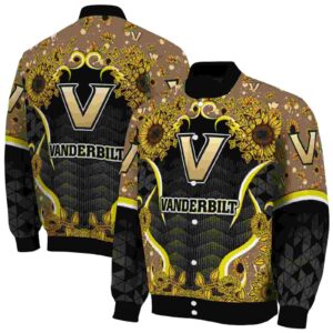 vanderbilt commodores sunflower bloom black yellow jacket fashion forward