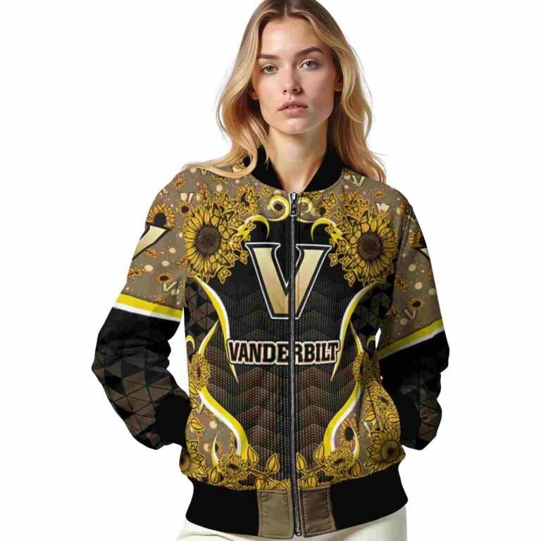 vanderbilt commodores sunflower bloom black yellow jacket latest model