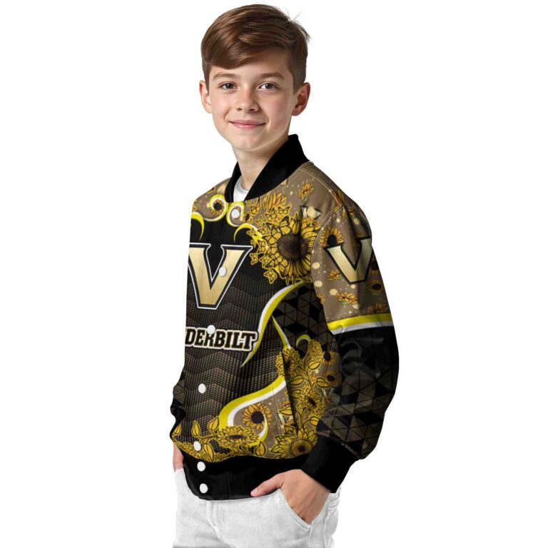 vanderbilt commodores sunflower bloom black yellow jacket trendy