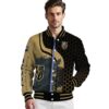 vegas golden knights hexagonal pattern tan black jacket high quality