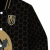 vegas golden knights hexagonal pattern tan black jacket premium grade
