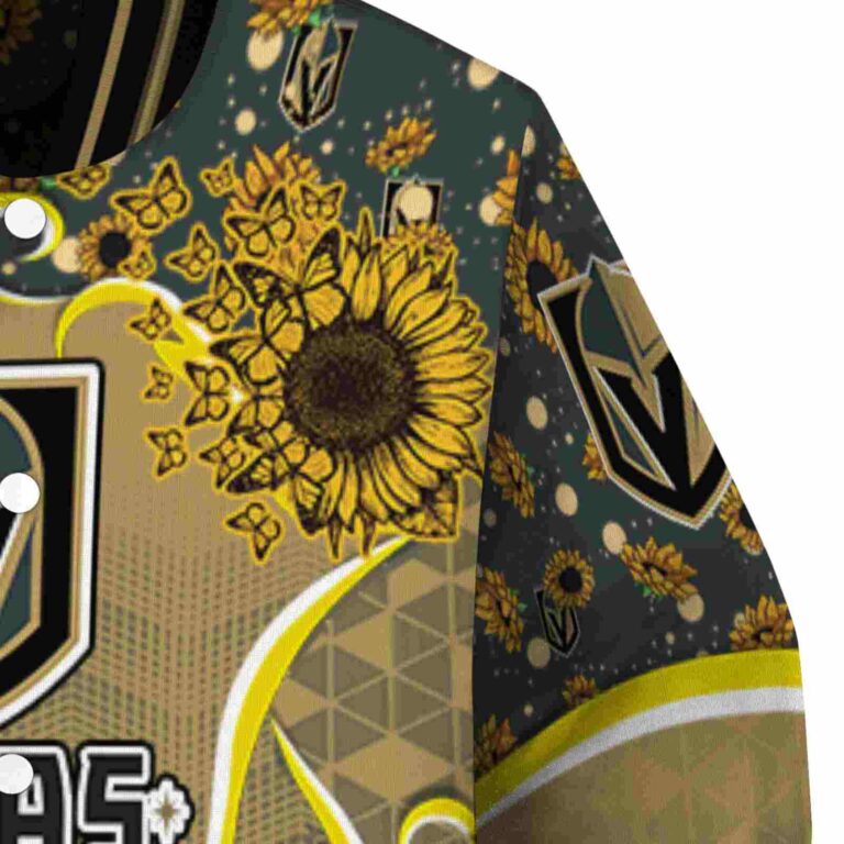vegas golden knights sunflower bloom tan yellow jacket premium grade