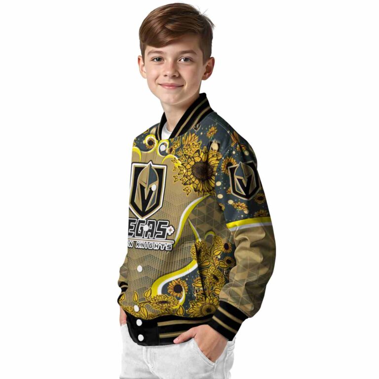 vegas golden knights sunflower bloom tan yellow jacket trendy