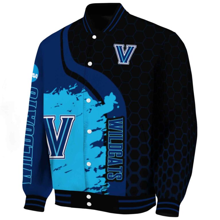 villanova wildcats hexagonal pattern navy black jacket best selling